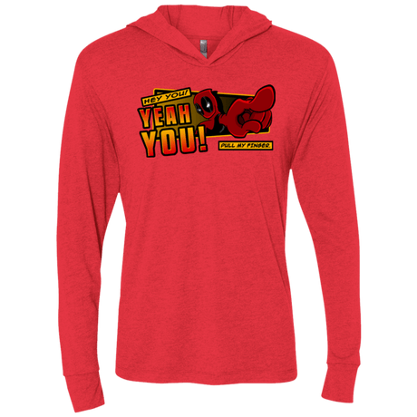 T-Shirts Vintage Red / X-Small Dead Pull Triblend Long Sleeve Hoodie Tee