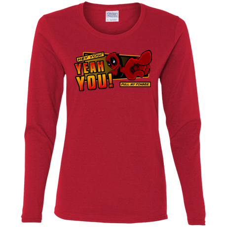 T-Shirts Red / S Dead Pull Women's Long Sleeve T-Shirt