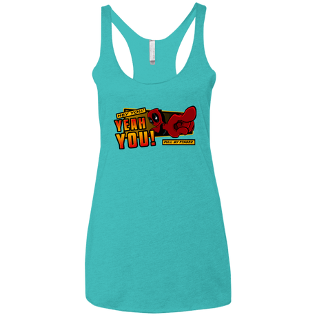 T-Shirts Tahiti Blue / X-Small Dead Pull Women's Triblend Racerback Tank