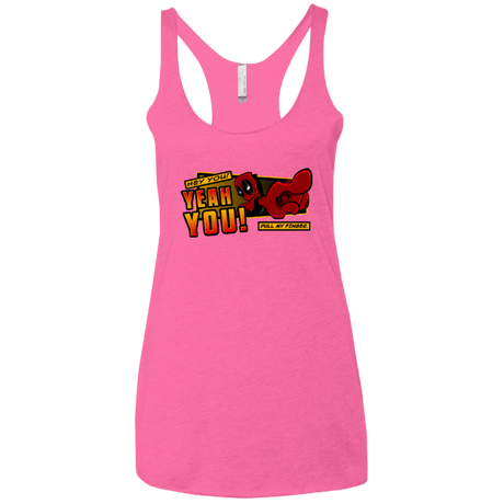 T-Shirts Vintage Pink / X-Small Dead Pull Women's Triblend Racerback Tank