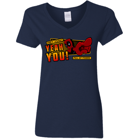 T-Shirts Navy / S Dead Pull Women's V-Neck T-Shirt