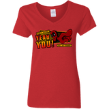 T-Shirts Red / S Dead Pull Women's V-Neck T-Shirt