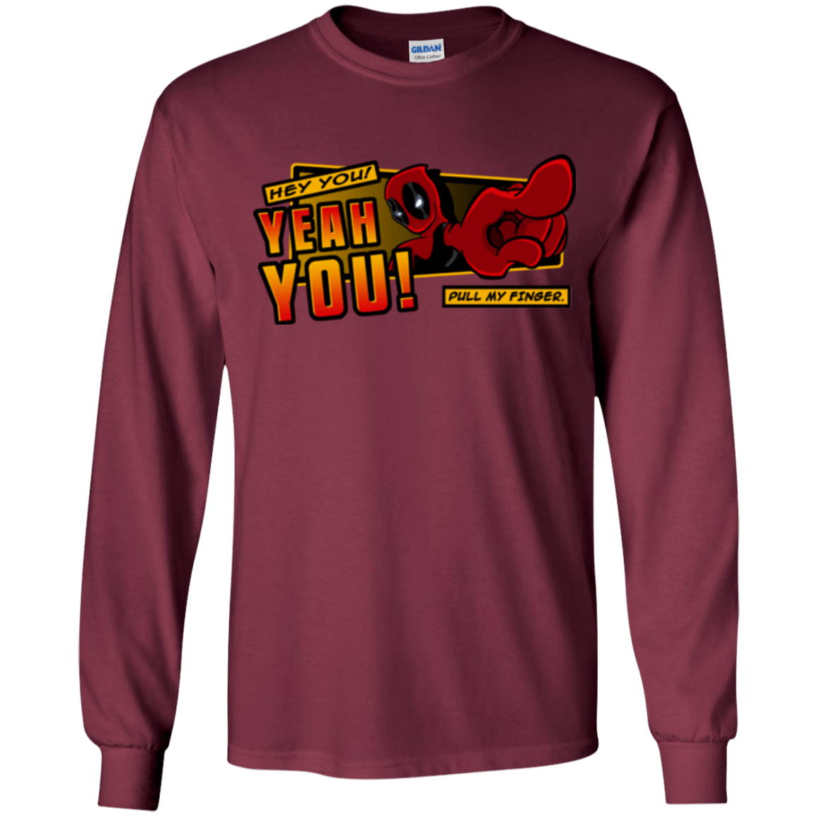 T-Shirts Maroon / YS Dead Pull Youth Long Sleeve T-Shirt