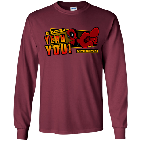 T-Shirts Maroon / YS Dead Pull Youth Long Sleeve T-Shirt