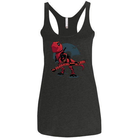 T-Shirts Vintage Black / X-Small Dead Rex Women's Triblend Racerback Tank