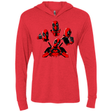 T-Shirts Vintage Red / X-Small Dead Rhapsody Triblend Long Sleeve Hoodie Tee