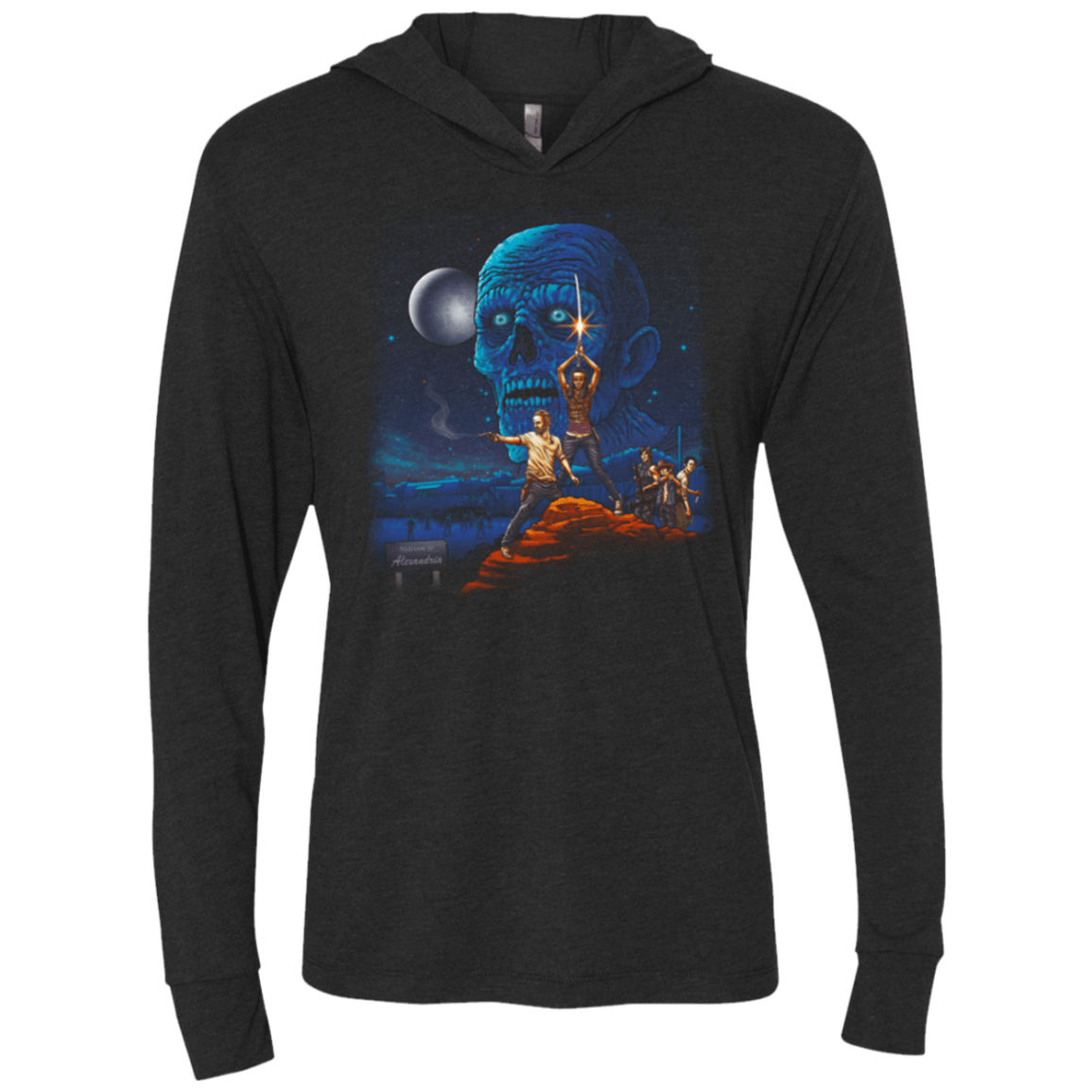 T-Shirts Vintage Black / X-Small Dead Wars Triblend Long Sleeve Hoodie Tee