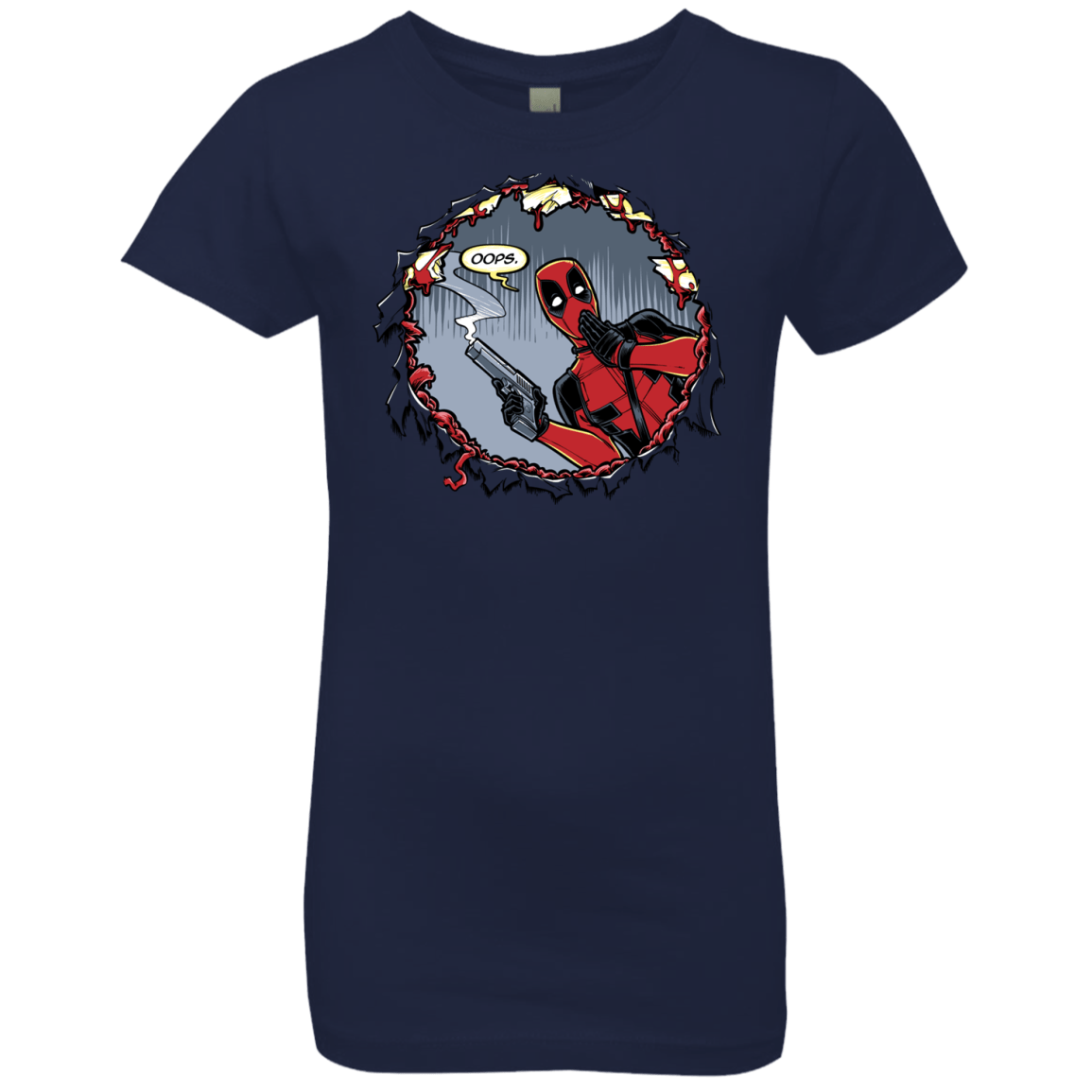 T-Shirts Midnight Navy / YXS Deadpool 007 Girls Premium T-Shirt