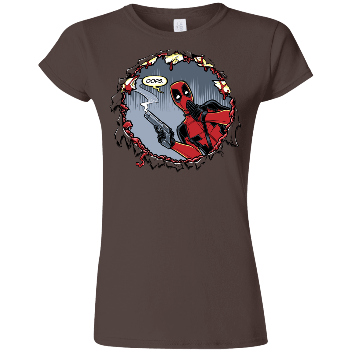 T-Shirts Dark Chocolate / S Deadpool 007 Junior Slimmer-Fit T-Shirt