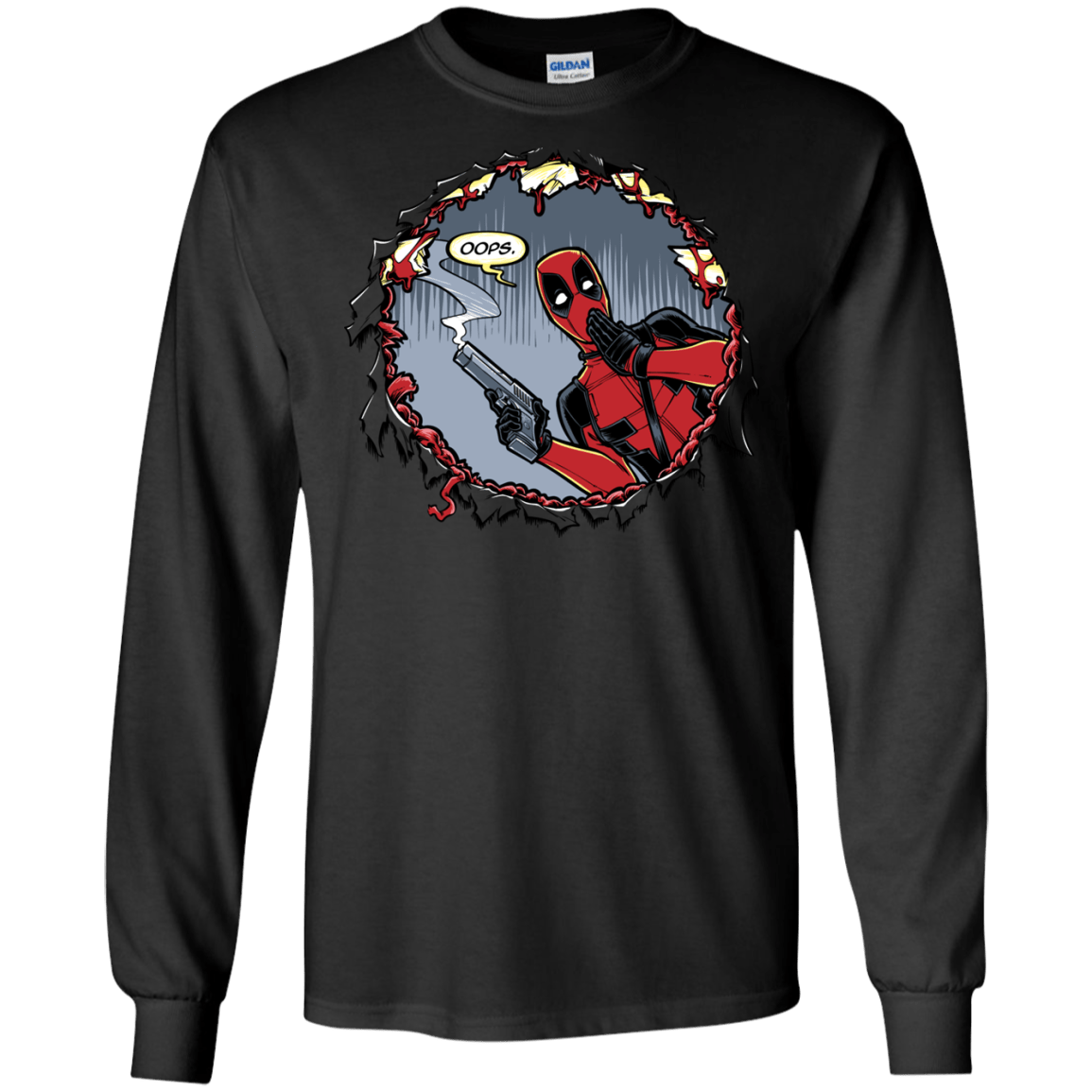 T-Shirts Black / S Deadpool 007 Men's Long Sleeve T-Shirt