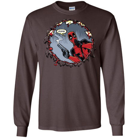 T-Shirts Dark Chocolate / S Deadpool 007 Men's Long Sleeve T-Shirt