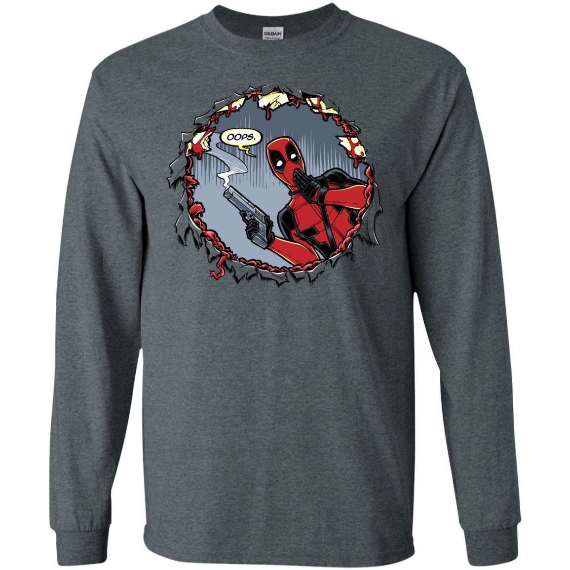 T-Shirts Dark Heather / S Deadpool 007 Men's Long Sleeve T-Shirt