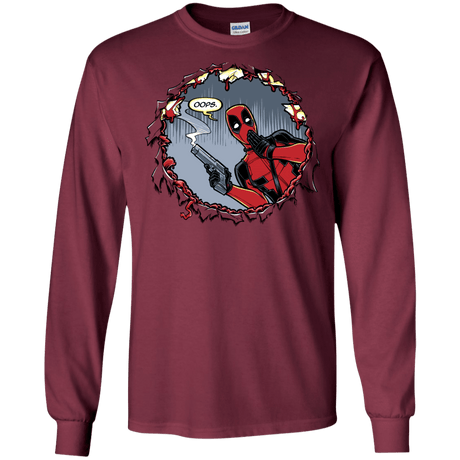 T-Shirts Maroon / S Deadpool 007 Men's Long Sleeve T-Shirt