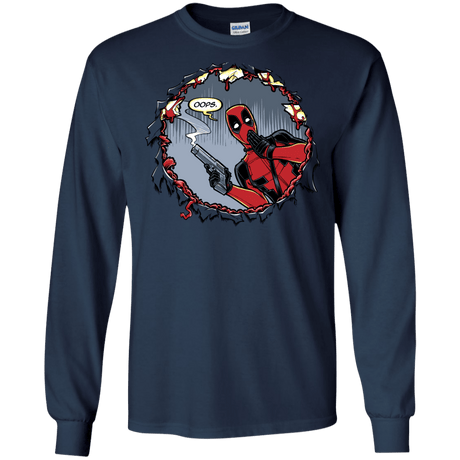 T-Shirts Navy / S Deadpool 007 Men's Long Sleeve T-Shirt