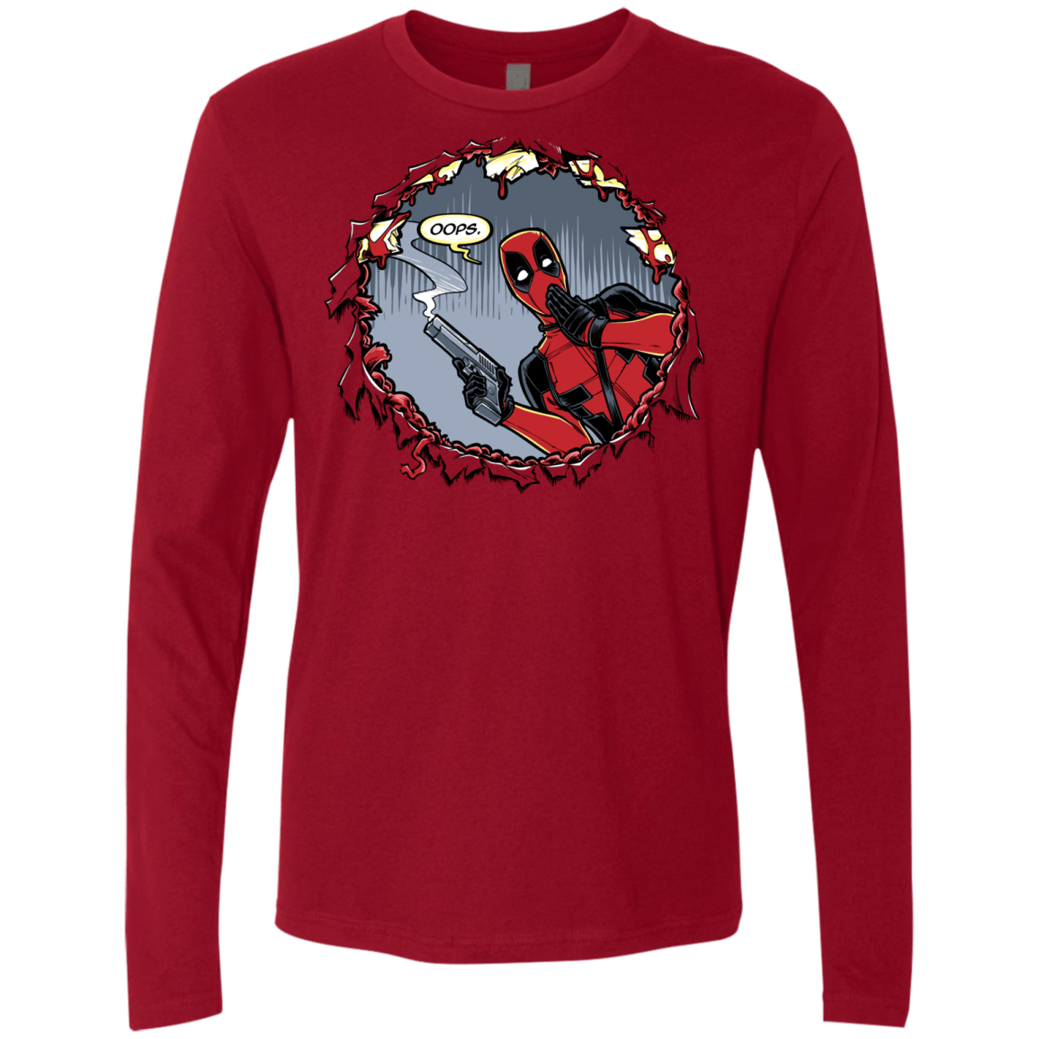 T-Shirts Cardinal / S Deadpool 007 Men's Premium Long Sleeve
