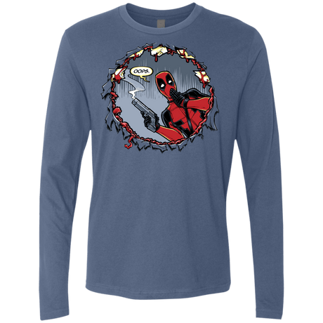 T-Shirts Indigo / S Deadpool 007 Men's Premium Long Sleeve