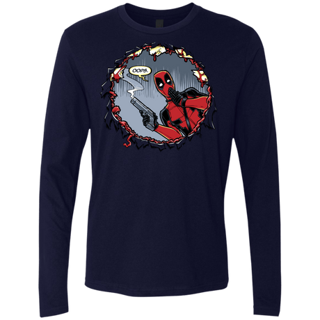 T-Shirts Midnight Navy / S Deadpool 007 Men's Premium Long Sleeve