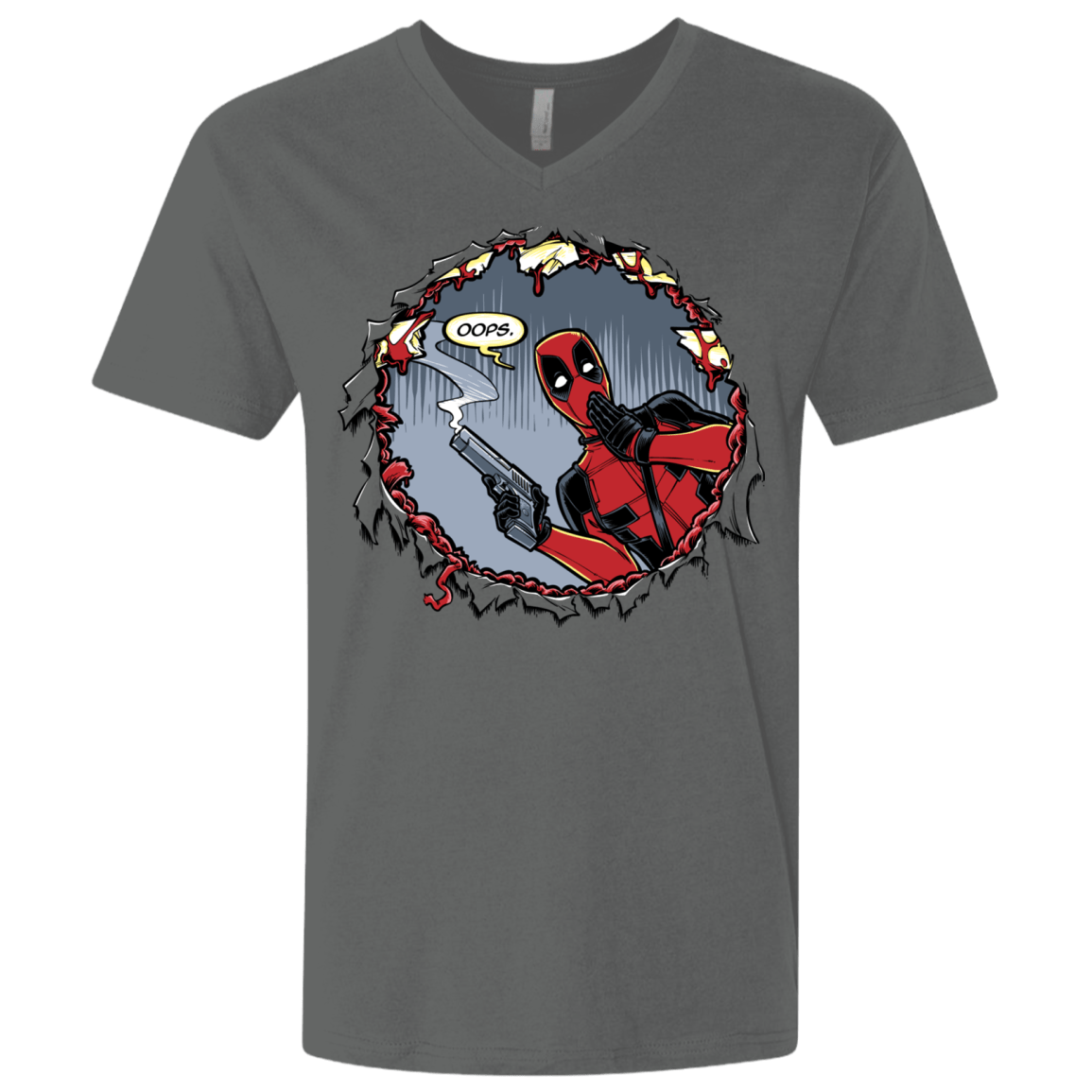 T-Shirts Heavy Metal / X-Small Deadpool 007 Men's Premium V-Neck