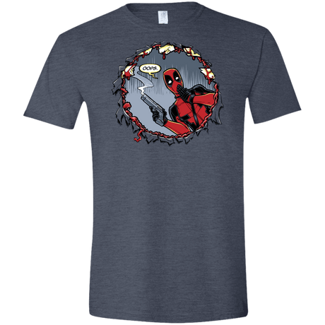 T-Shirts Heather Navy / S Deadpool 007 Men's Semi-Fitted Softstyle