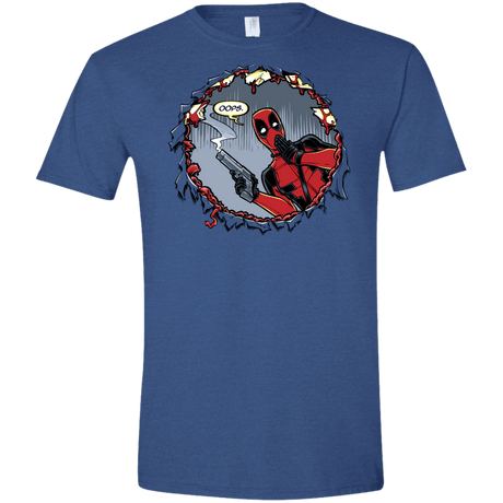 T-Shirts Heather Royal / X-Small Deadpool 007 Men's Semi-Fitted Softstyle