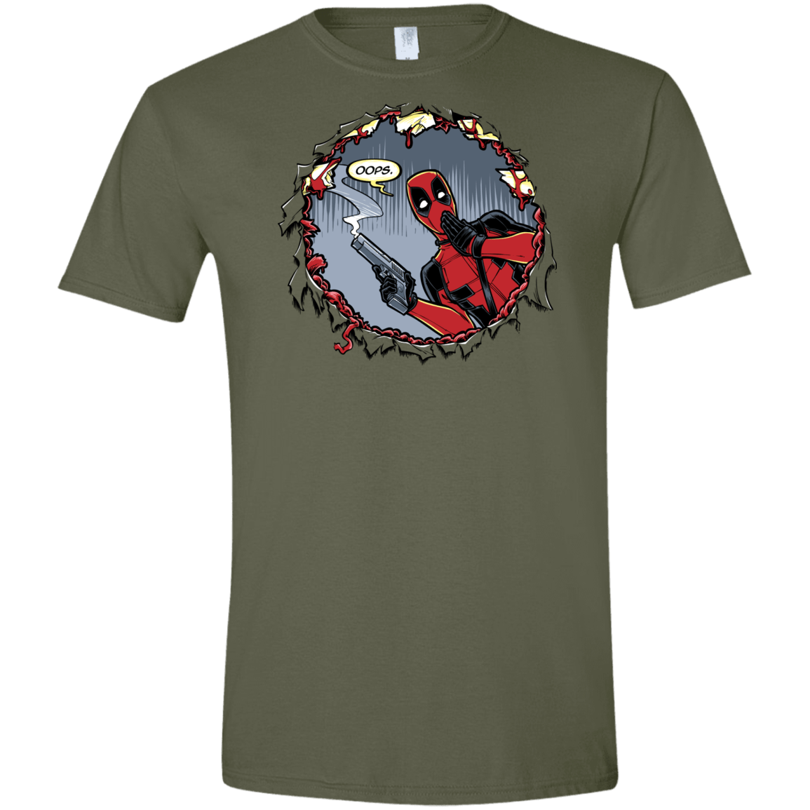 T-Shirts Military Green / S Deadpool 007 Men's Semi-Fitted Softstyle