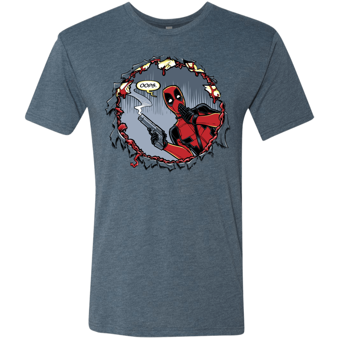 T-Shirts Indigo / S Deadpool 007 Men's Triblend T-Shirt