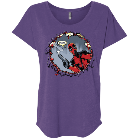 T-Shirts Purple Rush / X-Small Deadpool 007 Triblend Dolman Sleeve