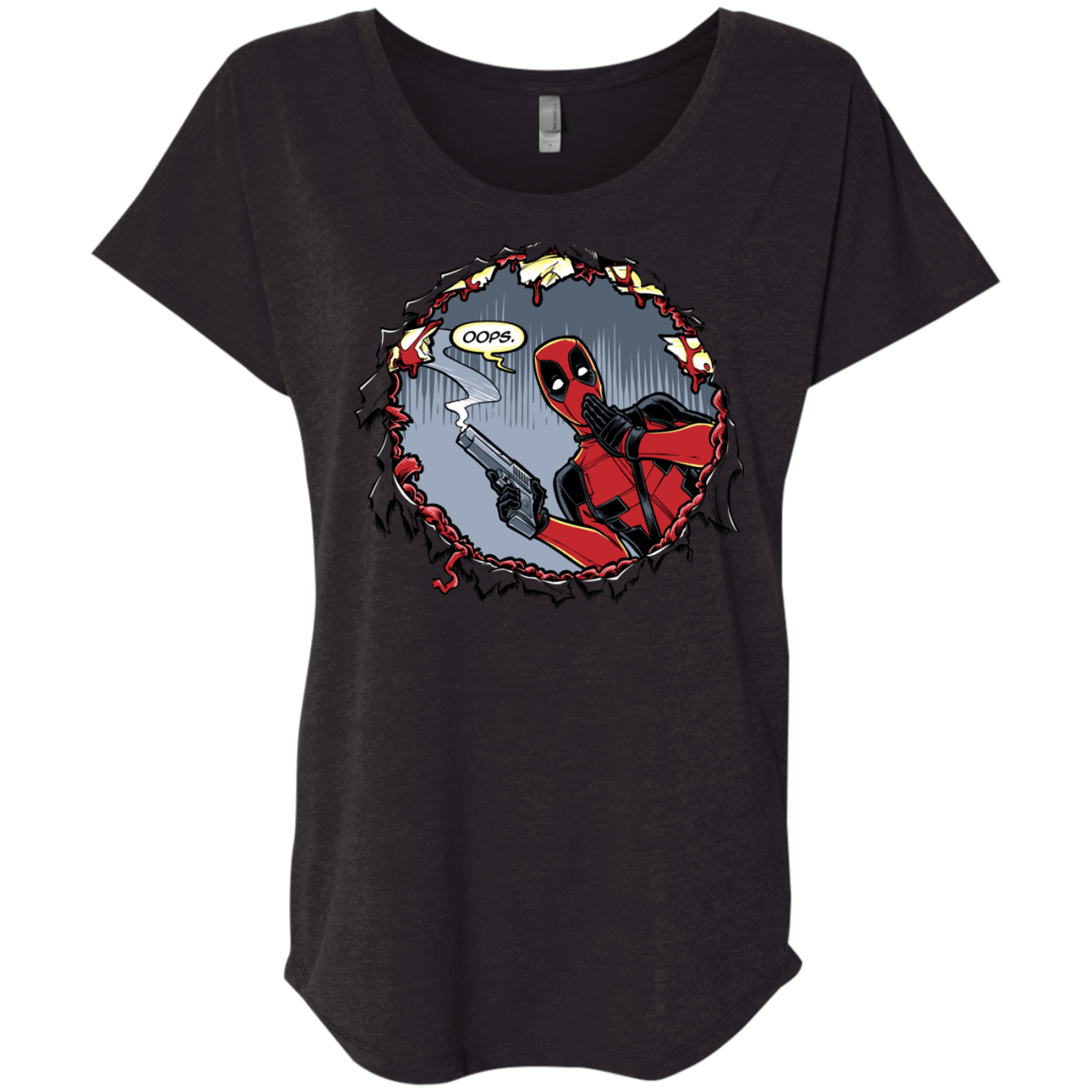 T-Shirts Vintage Black / X-Small Deadpool 007 Triblend Dolman Sleeve