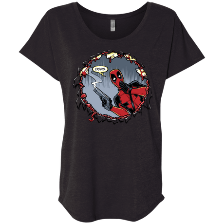 T-Shirts Vintage Black / X-Small Deadpool 007 Triblend Dolman Sleeve