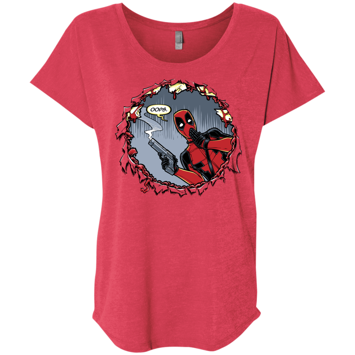 T-Shirts Vintage Red / X-Small Deadpool 007 Triblend Dolman Sleeve