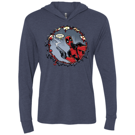 T-Shirts Vintage Navy / X-Small Deadpool 007 Triblend Long Sleeve Hoodie Tee