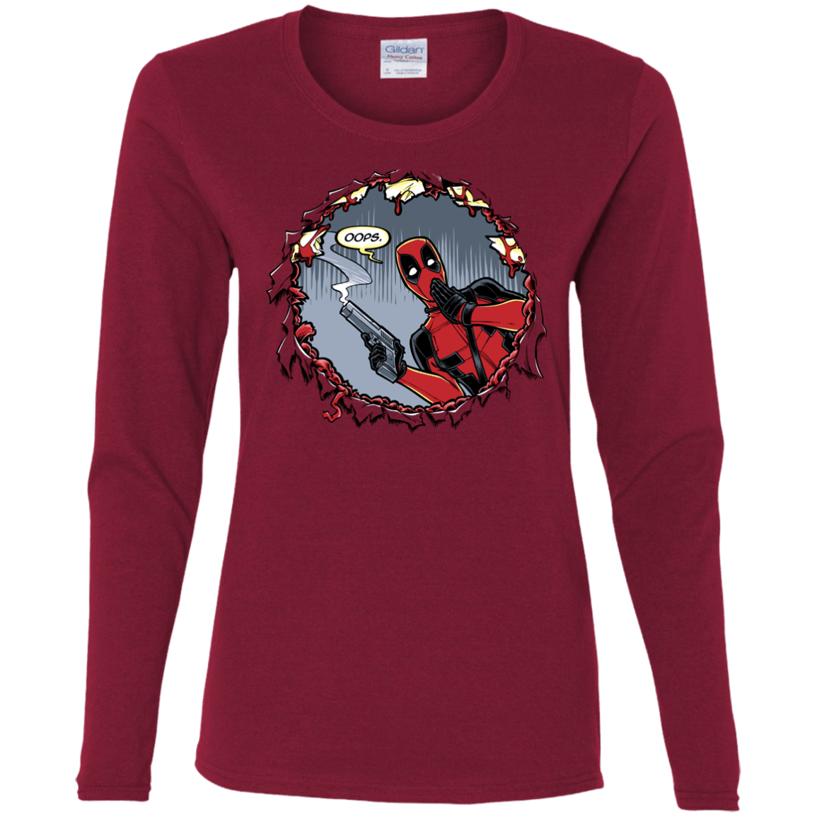 T-Shirts Cardinal / S Deadpool 007 Women's Long Sleeve T-Shirt