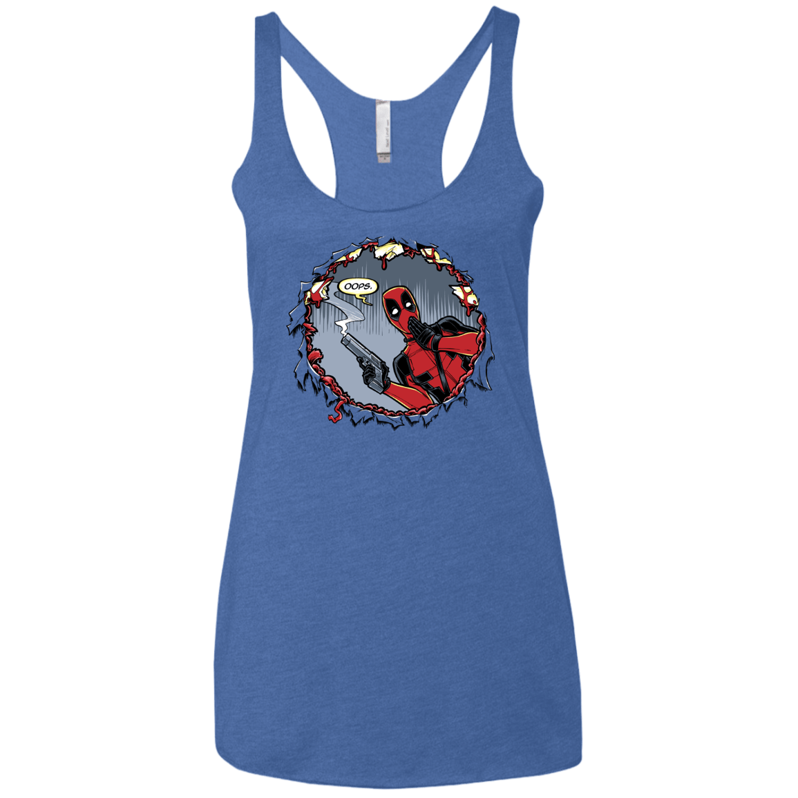 T-Shirts Vintage Royal / X-Small Deadpool 007 Women's Triblend Racerback Tank