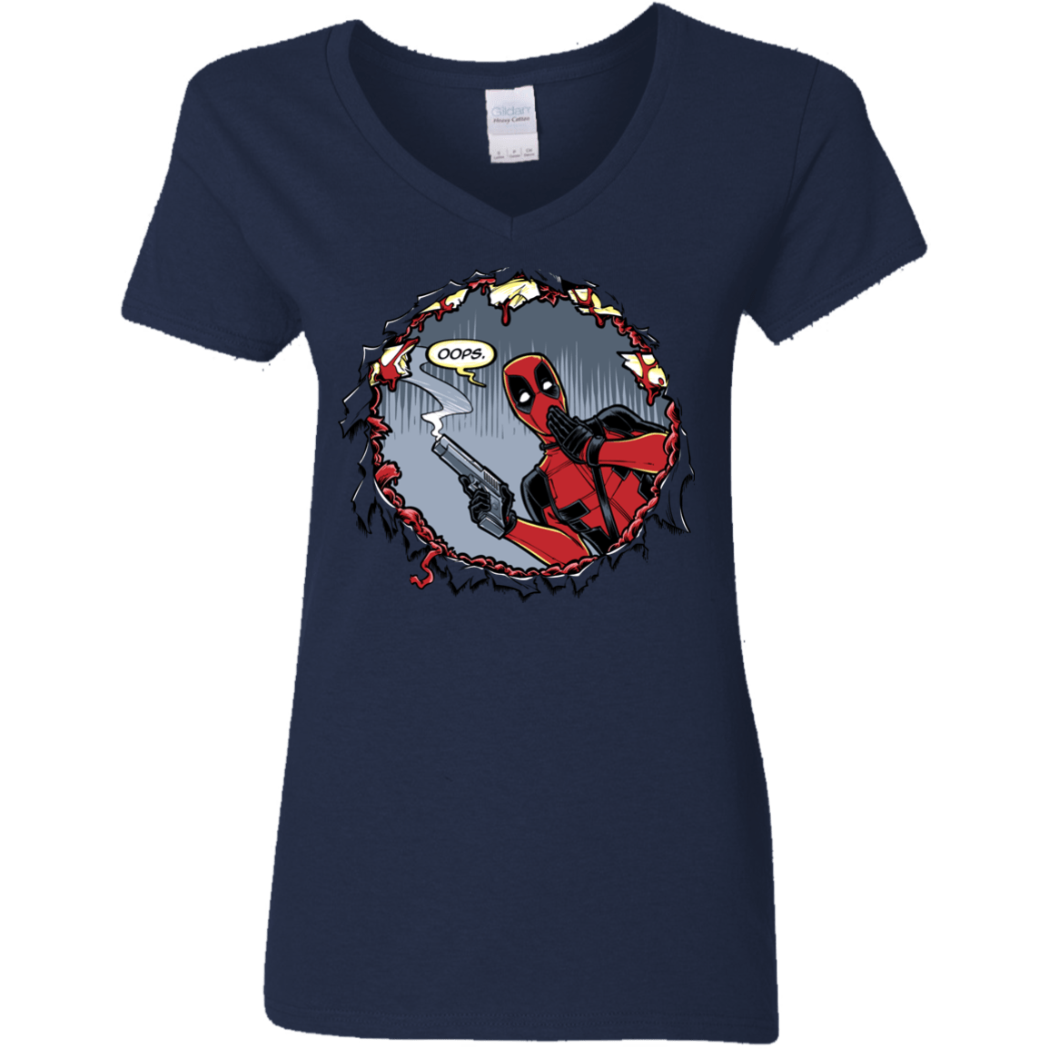 T-Shirts Navy / S Deadpool 007 Women's V-Neck T-Shirt