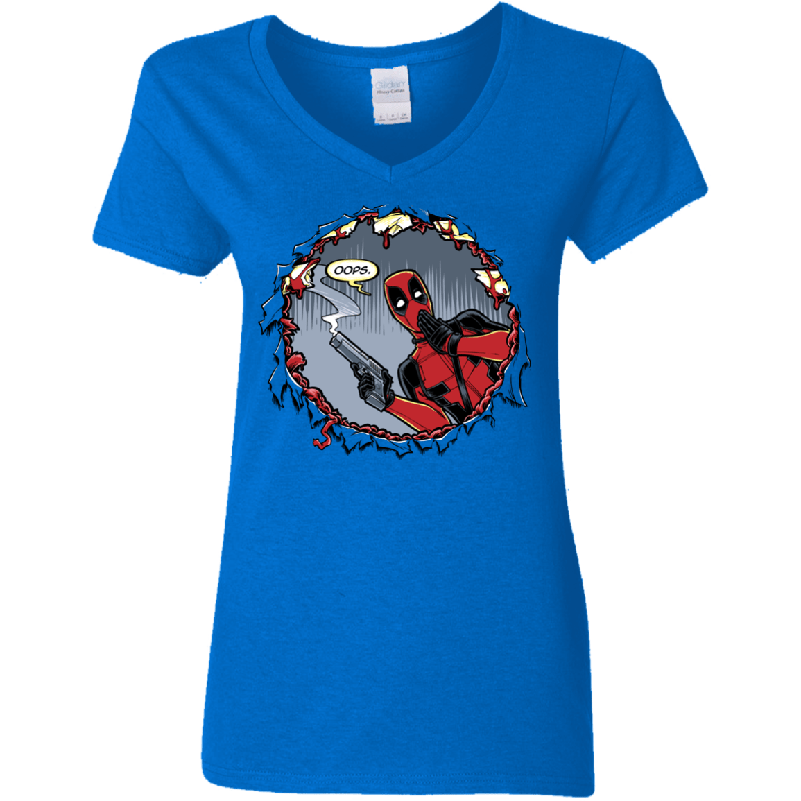 T-Shirts Royal / S Deadpool 007 Women's V-Neck T-Shirt