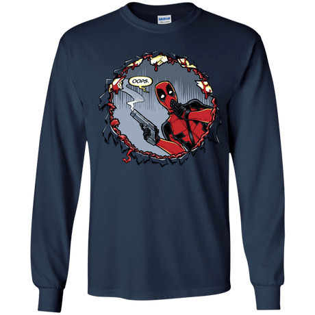 T-Shirts Navy / YS Deadpool 007 Youth Long Sleeve T-Shirt