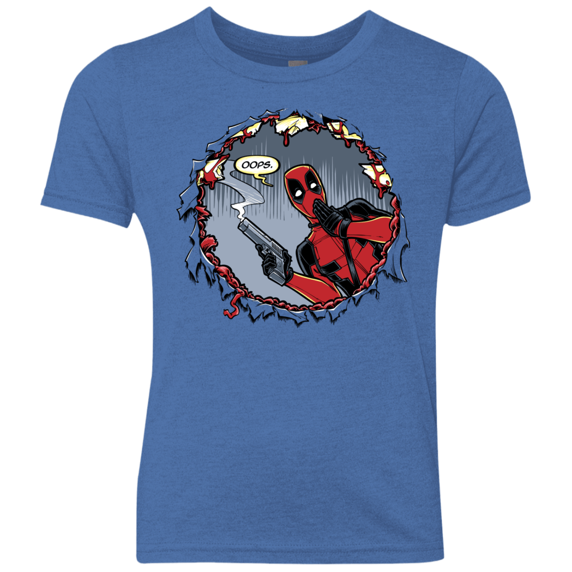 T-Shirts Vintage Royal / YXS Deadpool 007 Youth Triblend T-Shirt