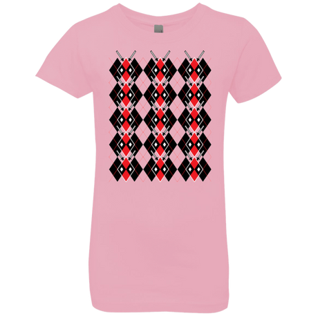 T-Shirts Light Pink / YXS Deadpool Argyle Girls Premium T-Shirt