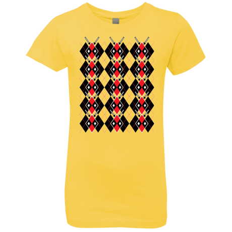 T-Shirts Vibrant Yellow / YXS Deadpool Argyle Girls Premium T-Shirt