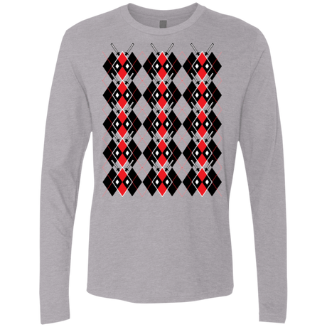T-Shirts Heather Grey / Small Deadpool Argyle Men's Premium Long Sleeve
