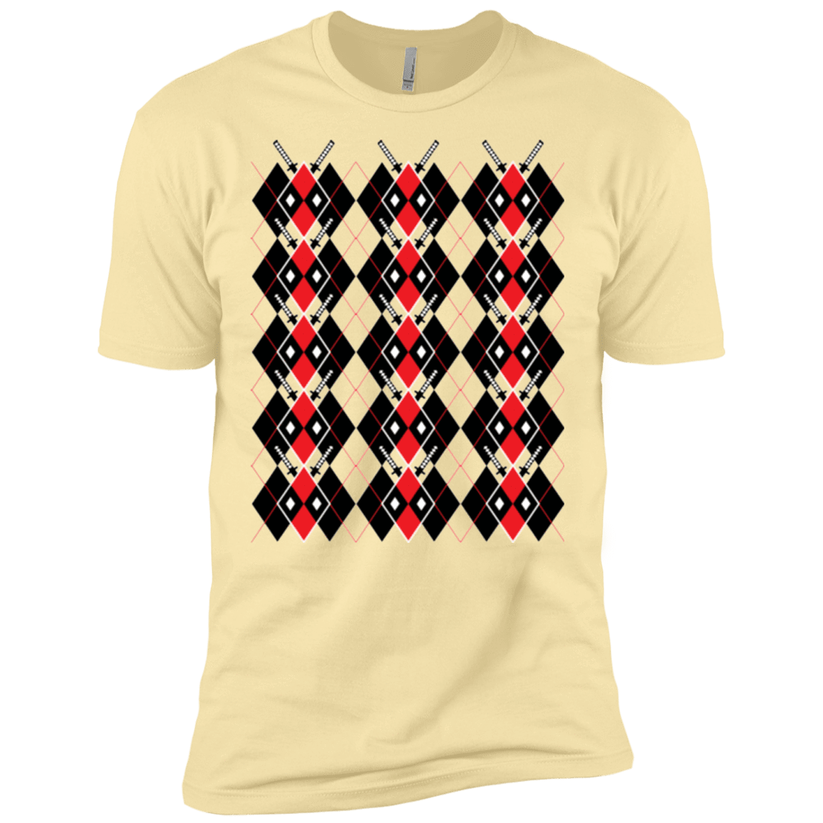 T-Shirts Banana Cream / X-Small Deadpool Argyle Men's Premium T-Shirt