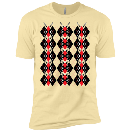 T-Shirts Banana Cream / X-Small Deadpool Argyle Men's Premium T-Shirt