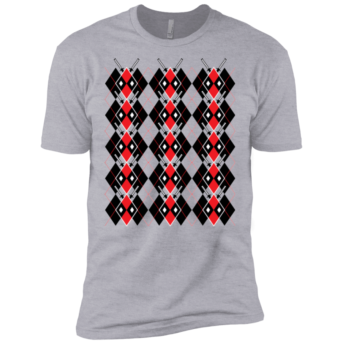 T-Shirts Heather Grey / X-Small Deadpool Argyle Men's Premium T-Shirt