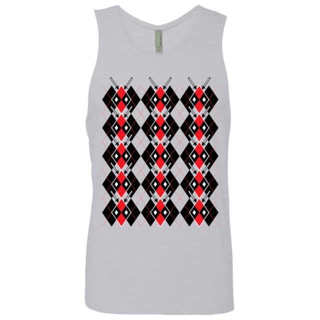 T-Shirts Heather Grey / Small Deadpool Argyle Men's Premium Tank Top