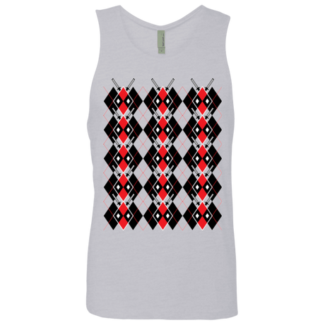 T-Shirts Heather Grey / Small Deadpool Argyle Men's Premium Tank Top
