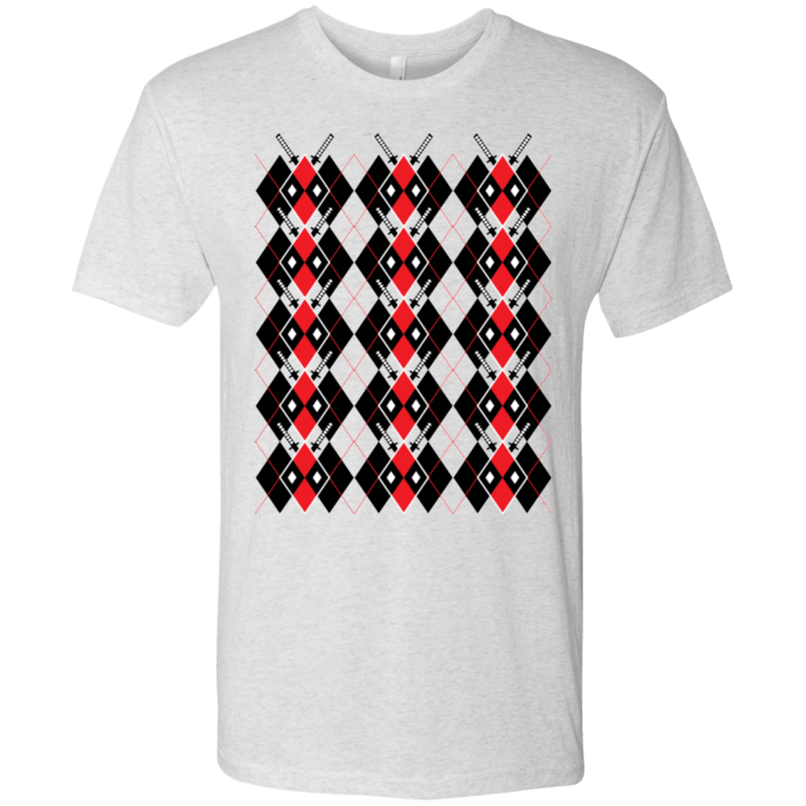 T-Shirts Heather White / Small Deadpool Argyle Men's Triblend T-Shirt