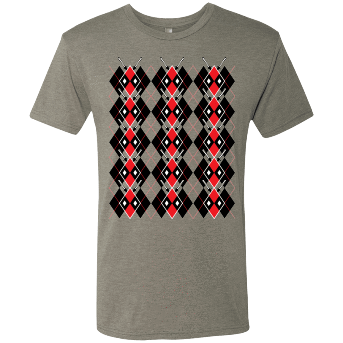 T-Shirts Venetian Grey / Small Deadpool Argyle Men's Triblend T-Shirt