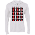 T-Shirts Heather White / X-Small Deadpool Argyle Triblend Long Sleeve Hoodie Tee