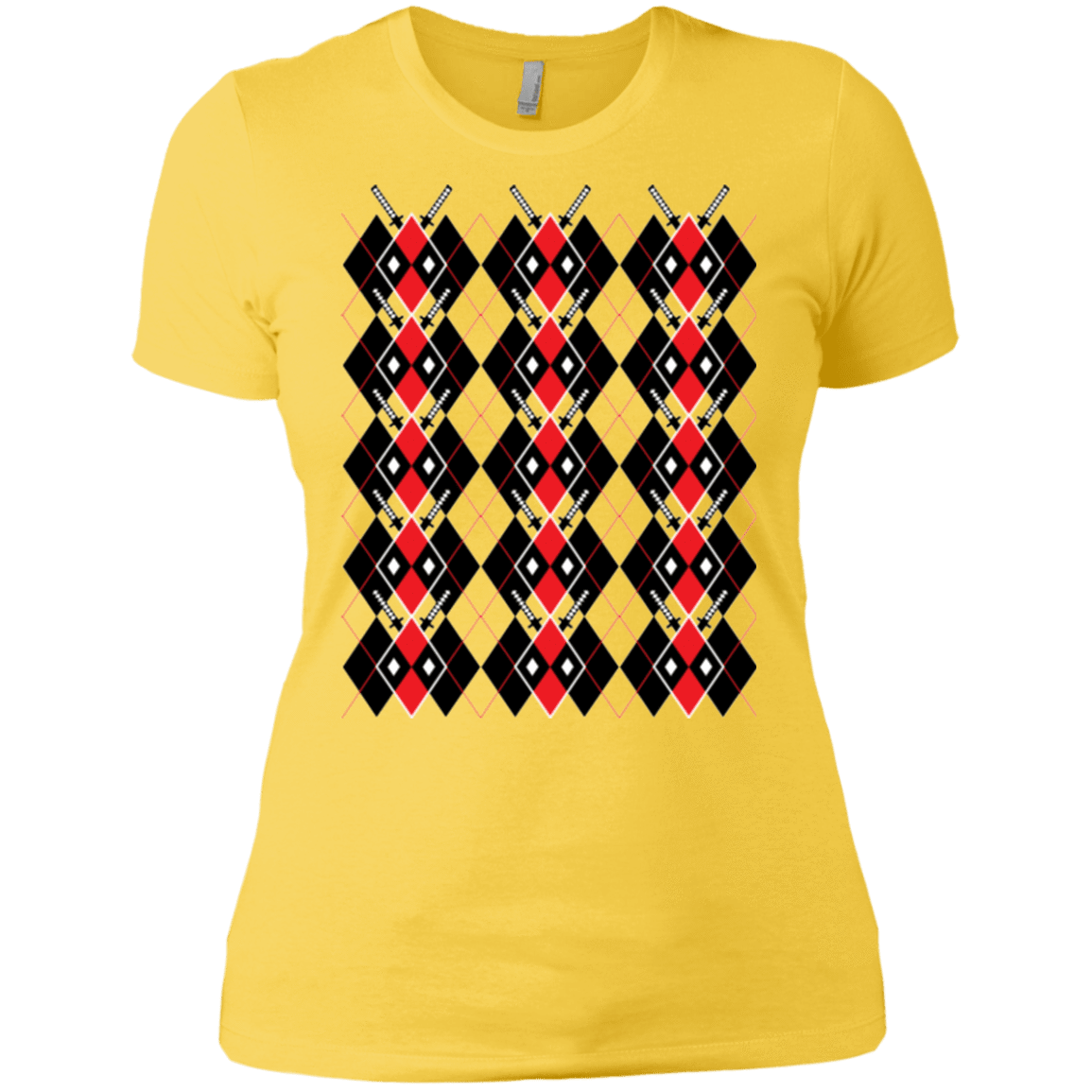 T-Shirts Vibrant Yellow / X-Small Deadpool Argyle Women's Premium T-Shirt