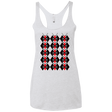 T-Shirts Heather White / X-Small Deadpool Argyle Women's Triblend Racerback Tank